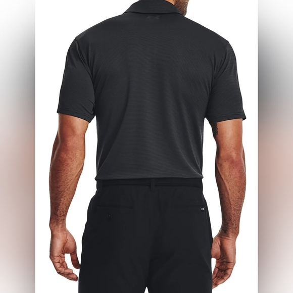 Men's Under Armour Playoff 3.0 Stripe Polo, Black/Gray, Small, NWT - Picture 3 of 15